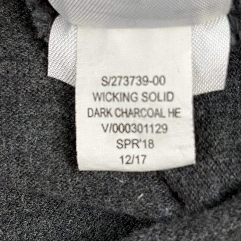 Banana Republic Polo Shirt Men's L‎ Charcoal Piqué Wicking Classic Golf Career